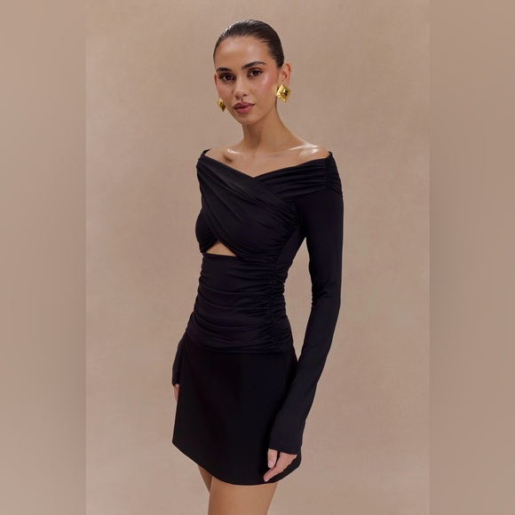 Meshki Black One Shoulder Dress - Picture 2 of 12